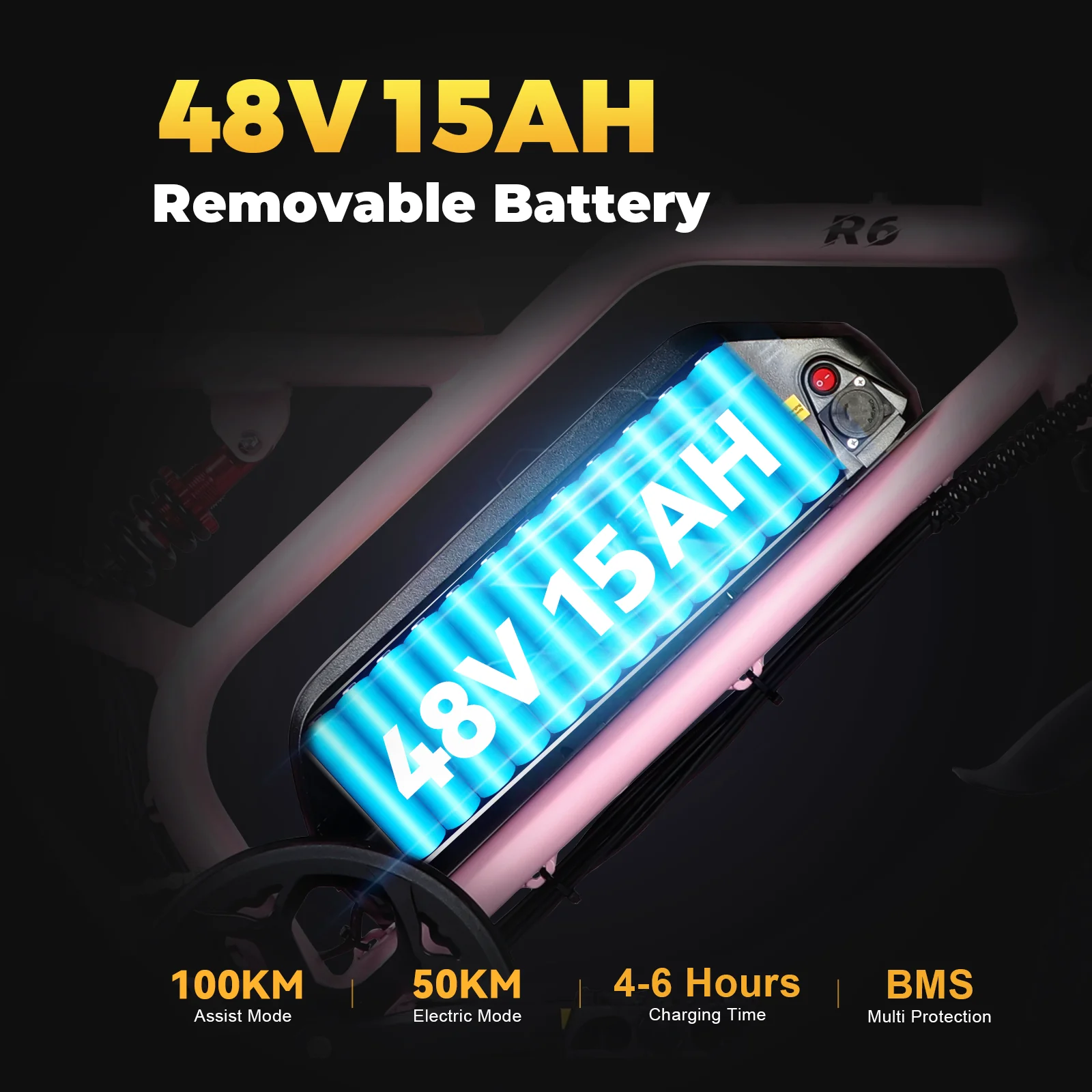 VICTRIP ®R6 Pro Off Road Electric Bike Moped - Image 3